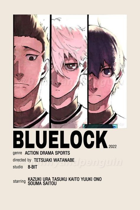 Bluelock Anime Poster, Blue Lock Poster Minimalist, Polaroid Room Decor, Polaroid Room, Bluelock Anime, Poster Polaroid, Anime Minimalist Poster, Anime List, Poster Anime