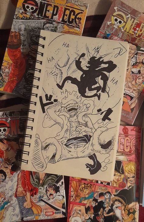 Luffy All Gears Drawing, Luffy Gear5 Drawing, One Piece Sketchbook, Luffy Gear 5 Drawing Sketch, Luffy Gear 5 Sketch, One Piece Drawing Pencil, One Piece Journal, One Piece Drawing Sketches, Gear 5 Drawing