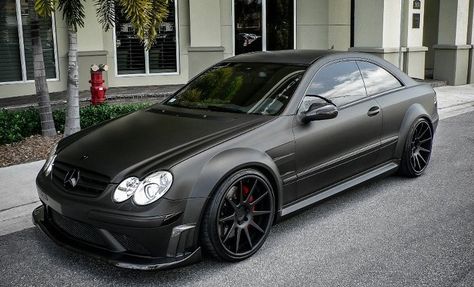 matte black CLK AMG-Black Series Mercedes Clk 500, Mercedes Clk Amg, Green Mercedes, Mercedes C55 Amg, Benz Coupe, C55 Amg, Mercedes C230, Merc Benz, Mercedes Benz Coupe