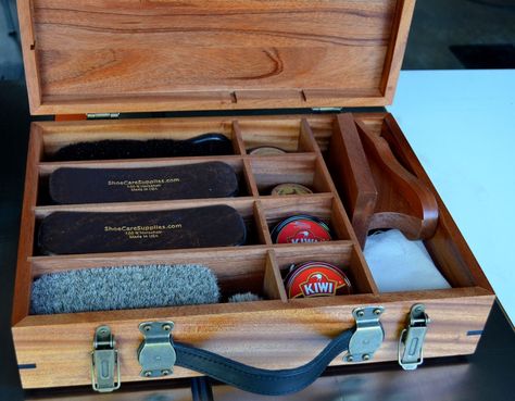 African Magogany, Rockler Hardware, General oil based satin urethane. Hamper Diy, Shoe Rack Ideas, Shoe Storage Cupboard, Shoe Shine Box, Shoe Shine Kit, Creative Shoes, Kydex Holster, Shoe Racks, Shoes Stand