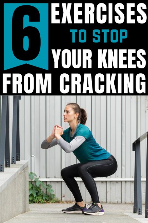 How To Stop Cracking Knees, Strengthen Knees Exercises, Knees Cracking, Cracking Knees, Knee Workout, Knee Pain Relief Remedies, Morning Exercises, Knee Strengthening, Bad Knee Workout