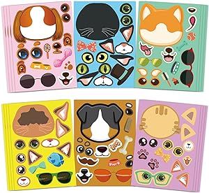 Dog Noses, Animal Mix, Cats Stickers, Cat Themed Parties, Face Dog, Dog Faces, Stickers Easy, Unique Stickers, Dog Ears