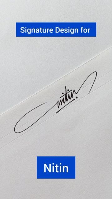 Yash Jadhav on Instagram: "Signature Design for Nitin Chouhan ✍🏻 Follow me on @dyashjadhav Dm me for 📮📬 Here only paid work are accepted, after that the design of the signature will be made and communicated to you. [yashwantjadhav86@gmail.com] . •If you have any doubt and question about the signature, then you must write in the comment box. •If you like my work so please subscribe my Youtube channel links in boi......✍️ . . #signature #signaturestyle #handwriting #writing #somehelp #handmade Nitin Name Tattoo, Name Signature, Scripture Of The Day, Subscribe My Youtube Channel, Name Tattoo, Actor Photo, Please Subscribe, Signature Design, My Youtube Channel