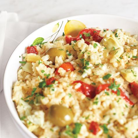 Mediterranean Risotto, Sur La Table Recipes, Vegetable Risotto, Recipes Mediterranean, Risotto Recipe, Risotto Recipes, Best Comfort Food, Main Course Recipes, Main Courses