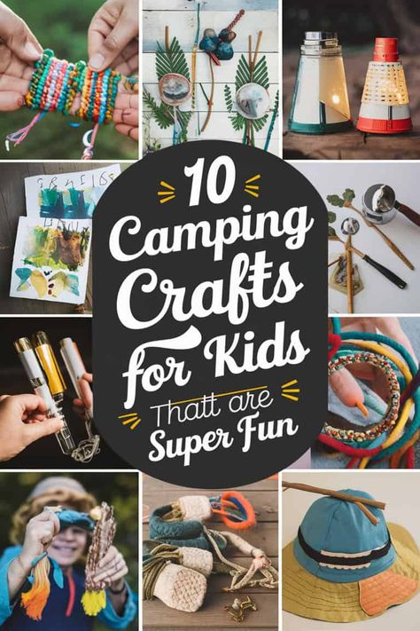 10 Camping Crafts for Kids That Are Super Fun and Easy to Make - Fabricerie Camping Crafts For Toddlers, Easy Camping Crafts, Cabin Activities, Camping Crafts For Kids, Camping Toys, Camping Activities For Kids, Girl Scout Camping, Diy Crafts For Girls, Scouts Crafts