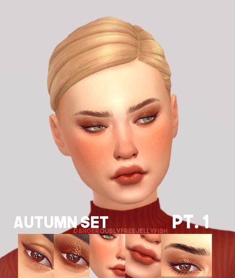 Autumn Set | Part 1 | dangerouslyfreejellyfish on Patreon Sims 4 Custom Content Face, Sims 4 Cc 60s Makeup, Make Up Sims 4 Cc Maxis Match, Ts4mm Makeup, Ts4 Mm Makeup, Ts4 Makeup Cc Maxis Match, Sims 4 Cc Maxis Match Makeup Blush, Sims 4 Cc Makeup Blush Patreon, Ts4 Highlighter