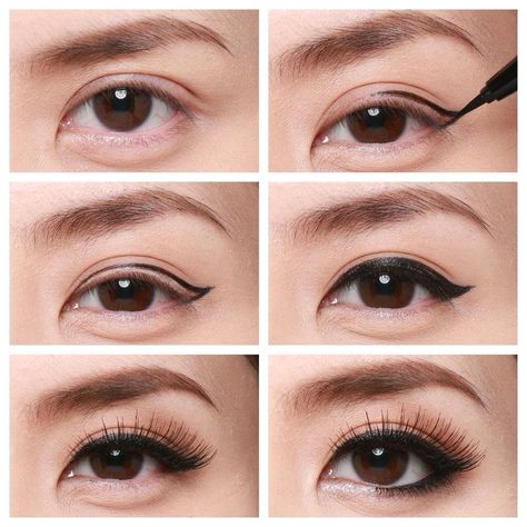 Eyeliner Epicanthic Fold Eyeliner, Epicanthic Fold Eye Makeup, Epicanthic Fold Makeup, Epicanthic Fold, Classic Eyeliner, Makeup Tips And Tricks, Cosmo Girl, Shimmery Eyeshadow, Dark Eyeshadow