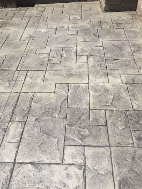 Tiered Patio, Stamped Concrete Designs, Concrete Stamping, Stamped Concrete Patio Designs, Stamped Concrete Walkway, Valentine's Activities, Concrete Patio Designs, Walkway Landscaping, Concrete Patios