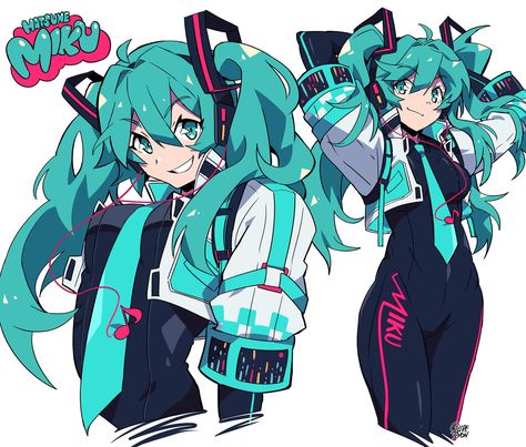 Miku Design, Miku And Friends, Miku Hatsune Vocaloid, Vocaloid Characters, Miku Vocaloid, Miku Hatsune, 영감을 주는 캐릭터, Cute Art Styles, Project Sekai