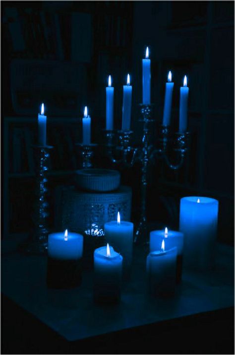 Dark Blue Candle Aesthetic, Blue Witchcraft Aesthetic, Blue Alchemy Aesthetic, Devildom Aesthetic, Blue Candle Aesthetic, Blue Fire Aesthetic, Blue Flame Aesthetic, Blue Flame Candle, Blue Vampire