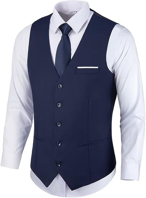 Limited time deal $19.99 (38% oFF)(List Price: $31.99) Bakerbear Mens Suit Vests V-Neck Casual Vest Dress for Men Formal Tuxedo Wedding Vests Men's Waistcoat Wedding Vest, Formal Tuxedo, Mens Waistcoat, Men's Waistcoat, Mens Suit Vest, Tuxedo Wedding, Men Formal, Vests Mens, Slim Fit Suit