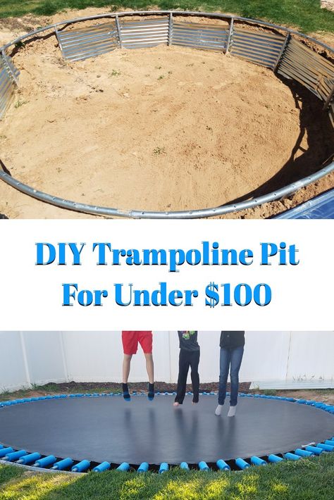 How to DIY a trampoline pit, create a trampoline inground retaining wall and make a spring cover that won't blow away. Diy Trampoline, Underground Trampoline, Inground Trampoline, Sunken Trampoline, Trampoline Springs, In Ground Trampoline, Rustic Outdoor Decor, Backyard Trampoline, Backyard Playground