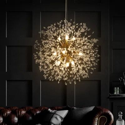 Everly Quinn Everly Quinn Windward Passage Soft Brass Pendant Light | Wayfair Round Light Fixture, Dandelion Light, Glam Chandelier, Bubble Chandelier, Gold Glam, Modern Glam, Round Light, Drum Chandelier, Sputnik Chandelier