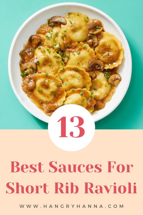 What Sauce Goes with Short Rib Ravioli? (13 Best Sauces) – Happy Muncher Beef Short Rib Ravioli, Short Rib Ravioli Sauce, Short Rib Ravioli, Beet Ravioli, Spinach Pasta Sauce, Homemade Brown Gravy, Ravioli Sauce, Best Sauces, Sundried Tomato Pesto