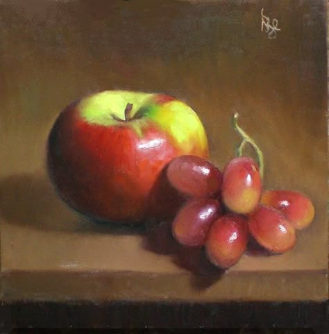 "November Apple and Grapes" original fine art by Debra Becks Cooper Apples And Grapes, Grape Oil, Apple Painting, Still Life Fruit, Food Painting, Still Life Oil Painting, Fruit Painting, Still Life Paintings, Daily Painting