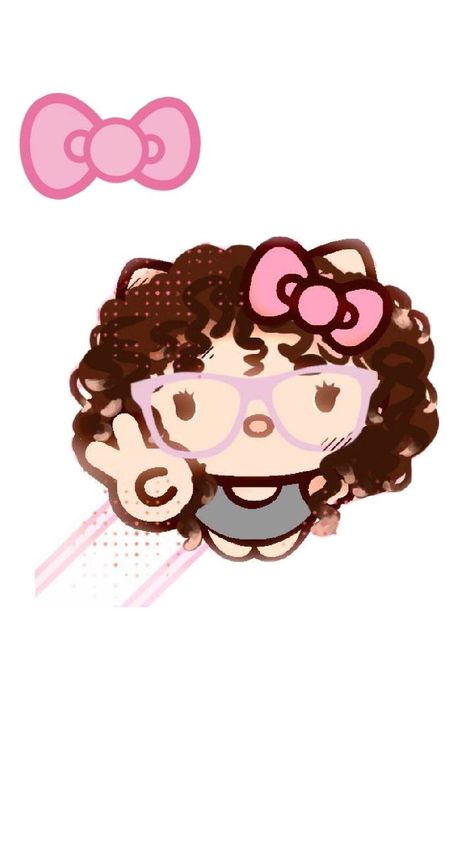 Hello Kit, Hello Kitty Art, Header Banner, Girls Life, Monster High, Doodle Art, Curly Hair, Curly Hair Styles, Hello Kitty