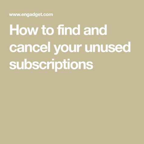 How to find and cancel your unused subscriptions Cancel Subscription, Finance Apps, Settings App, How To Find, How To Find Out, Quick Saves