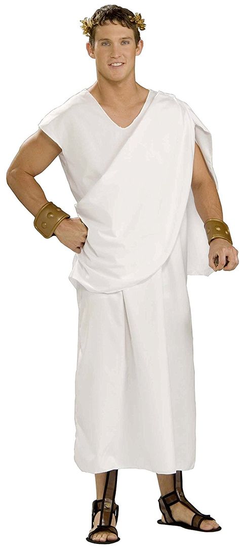 Amazon.com: Forum Novelties Men's Gods and Goddesses Unisex Costume Toga, White, Plus Size: Clothing Mens Toga Costume, Toga Outfit, Diy Toga, Greek Toga, Roman Toga, Toga Costume, God And Goddess, Toga Party, Roman Costume