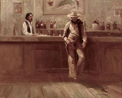 Xz Old West Saloon, Western Saloon, Midnight Cowboy, Wilde Westen, Western Paintings, Spaghetti Western, West Art, Cowboy Art, Pulp Art