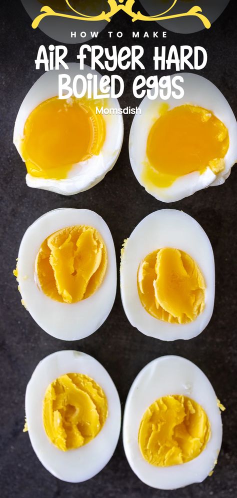 Air fryer hard boiled eggs are a fun twist on the classic method, adding a touch of innovation to your breakfast routine. Enjoy hassle-free and delicious hard-boiled eggs, courtesy of your trusty airfryer! Boiled Eggs In Air Fryer, Eggs In Air Fryer, Eggs In The Air Fryer, Air Fryer Hard Boiled Eggs, How To Boil Eggs, Hard Boil Eggs, Easy Peel Eggs, Boiled Egg Recipes, Hard Boiled Egg Recipes