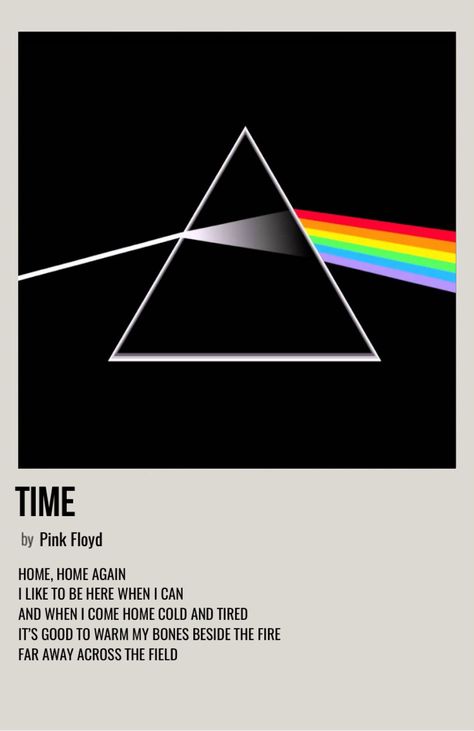 Pink Floyd Poster Aesthetic, Pink Floyd Minimalist Poster, Pink Floyd Time Lyrics, Pink Floyd Aesthetic, Punk Floyd, Poster Pink Floyd, Time Pink Floyd, Pink Floyd Album Covers, Pink Floyd Wallpaper