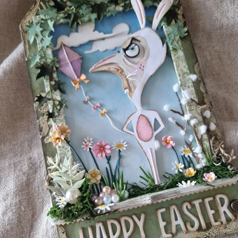 Love turning the Count into another figure 🤭 So now as a Rabbit🐰 @tim_holtz @sizzix @simonsayschallenge #handcrafted #handmade… | Instagram Tim Holtz Sizzix Dies, Layered Cards, Tim Holtz Tags, Easter Tag, Tim Holtz Crafts, Tim Holtz Dies, Tim Holtz Stamps, Sizzix Dies, Tim Holtz Cards