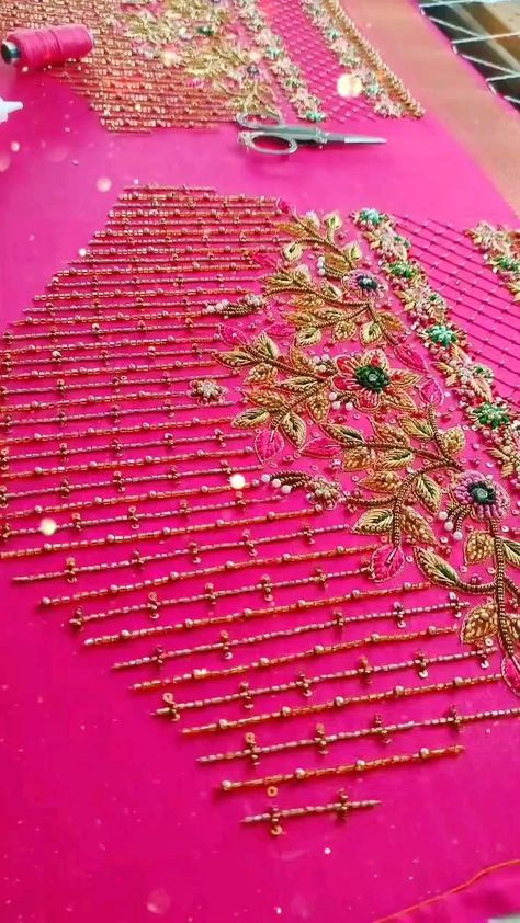 Wedding Blouse Design, Bridal Blouse Design, Magam Work Designs, Aari Work Blouse Design, Magam Work, Aari Work Designs, Blouse Designs Pattern, Model Blouse Designs, Latest Bridal Blouse Designs