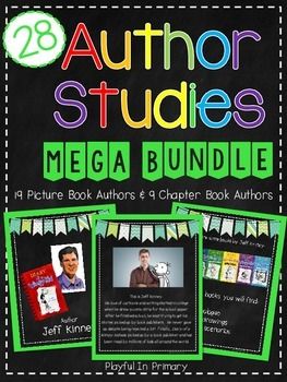 Author Studies Mega Bundle: Pack 1, Pack 2 and Chapter Book Reflection Activities, All About Me Activities, Author Study, Book Pendant, About Me Activities, Teacher Products, First Grade Activities, Author Studies, Language Arts Lessons