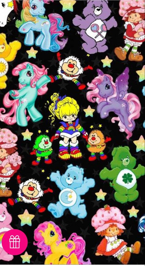 Care Bear Tattoos, Theme Tattoo, Unique Leggings, My Little Pony Wallpaper, 80s Cartoon, 80s Cartoons, Rainbow Brite, Leggings With Pockets, Custom Leggings