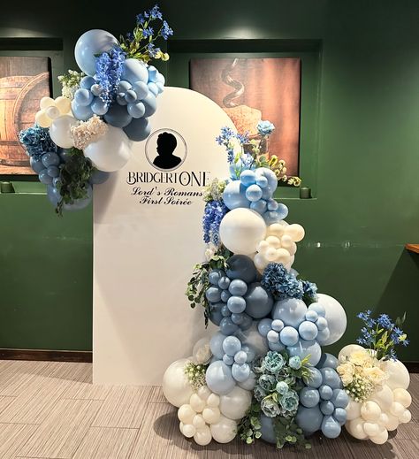 BridgertONE 🌟✨ From elegant florals to regal touches, we captured the essence of Bridgerton for an unforgettable celebration. Ready to elevate your event? Let’s create your fairytale! . . . . . . . #bridgertonvibes #bridgertondecor #birthdayballoons #balloongarland #ballooninspo #balloonbackdrop #babyshowerballoons #bridalshowerballoons #tampaballoons #tampaballoonart #tampaevents #tampaeventdecor #balloonstylist Balloon Decor Backdrop, Balloon And Flower Garland, Hydrangea Balloon Arch, Bridgerton Backdrop Ideas, Bridgerton Balloon Arch, Bridgerton Backdrop, Elegant Balloon Decorations, Bridal Balloons, Balloon Arch Backdrop