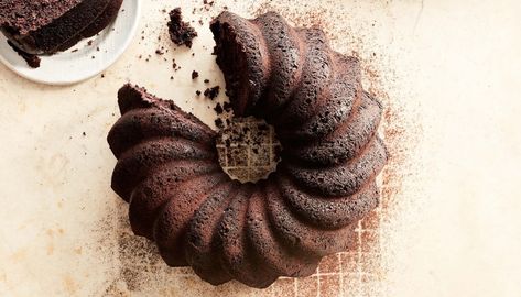 Black-Licorice Chocolate Bundt Cake | The Splendid Table Liquorice Recipes, Licorice Cake, Halloween Deserts, Chocolate Bundt, Chocolate Bundt Cake, Black Licorice, Grand Central, Bundt Cakes, Bittersweet Chocolate