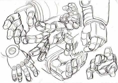 Robot Hand Drawing Reference, Robot Hands Reference, Robot Hand Drawing, Transformers Anatomy, Mecha Hand, Drawing Transformers, Robot Reference, Robot Drawing, Robotic Hand