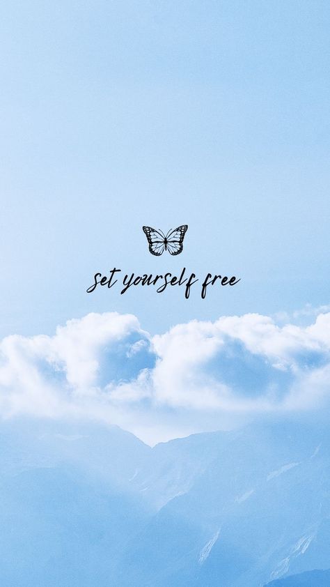 Sky Blue Cute Wallpaper, Sky Blue Aesthetic Wallpaper Quotes, Sky Blue Butterfly Wallpaper, Set Yourself Free Wallpaper, Iphone Wallpaper Sky Aesthetic, Sky Blue Colour Wallpaper, Just Girly Things Wallpaper, Blue Quotes Aesthetic Wallpaper, Cute Sky Blue Wallpaper