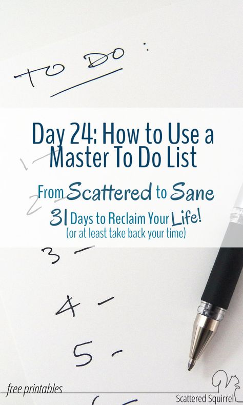 A master to do list can go a long way to taming a scattered brain. Use the handy printable to help create a to do list that will keep you on track Master List Organization, Master To Do List, Scattered Brain, Calendar Time, Master List, Personal Organization, Todo List, Brain Dump, Read Later