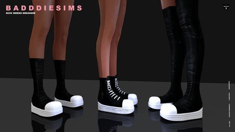 RICK OWENS DRKSHDW COLLECTION | BADDDIESIMS en Patreon Sims 4 Rick Owens, San Myshuno, Sims 4 Tsr, Sims 4 Cc Kids Clothing, Play Sims 4, Cc Shoes, Sims 4 Cc Shoes, Free Sims 4, The Sims 4 Packs