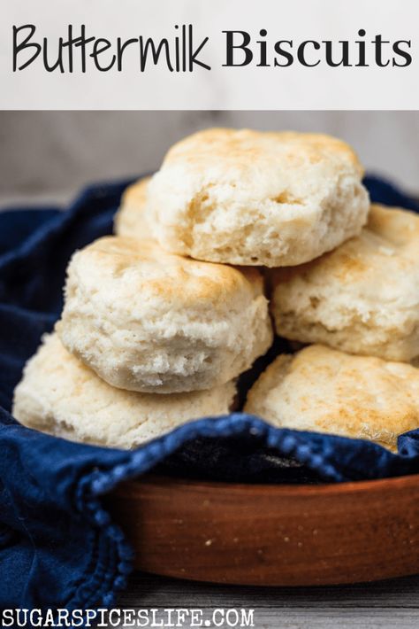 Buttery, flaky, all around delicious Buttermilk Biscuits. Perfect for breakfast sandwiches, a dinner side, or just an afternoon snack! #sugarspiceslife #bread #biscuits #buttermilk #buttermilkbiscuits #brunch #whitelily #southern #side #snack #appetizer #bread Einkorn Biscuits, Biscuits Buttermilk, Gluten Free Buttermilk Biscuits, Appetizer Bread, Einkorn Bread, Sweet Biscuits, Savory Baking, Einkorn Recipes, Buttermilk Biscuit