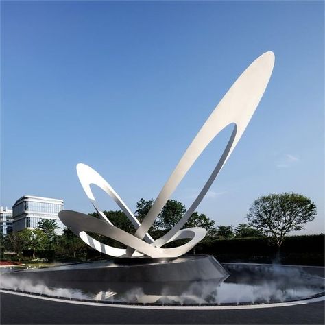 Large Metal Sculpture, Roundabout Design, Landscape Sculpture, Outdoor Metal Art, Park Square, Sculpture Abstract, Sculpture Projects, City Park, Metal Art Sculpture