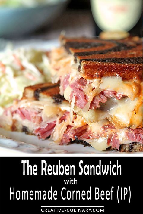 Pressure Cooker Corned Beef, Sandwiches Lunch, Will Cook For Smiles, Corn Beef, Reuben Sandwich, Corn Beef And Cabbage, Macaroni Salad, Calamari, Corned Beef