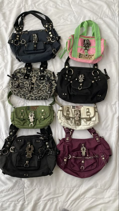 George Gina And Lucy, 2000s Purse, Y2k Bags, Sac Diy, Inside My Bag, Girly Bags, Pretty Bags, Vintage Bag, Cute Purses