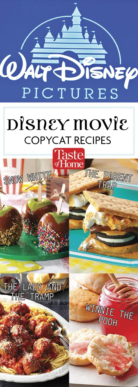 Disney Meals From Movies Recipes, Recipes Based On Movies, Disney Movie Meals, Disney Copycat Recipes Dinner, Disney Recipes From Movies Food, Food From Tv Shows, Disney Desserts From Movies, Disney Cooking Recipes, Recipes From Tv Shows And Movies