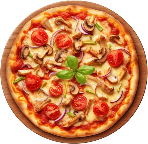 Top view pizza with AI generated. Food Top View, Pizza Pictures, Pizza Graphic, Veg Pizza, Pizza Poster, Fire Horse, Food Drawings, Vegetarian Pizza, Healthy Pizza