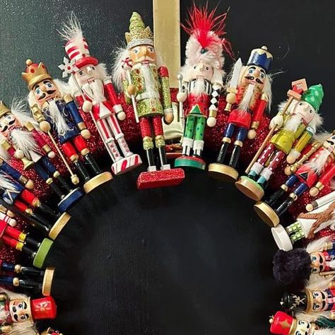 Laing Real Estate on Instagram: "Brilliant! Nutcracker Christmas Wreath @nutcrackerchristmasclub" Nutcracker Wreath Diy, How To Display Nutcracker Collection, Nutcracker Wreath Ideas, Nutcracker Wreath, Wreath Tutorial, Nutcracker Christmas, Christmas 2024, Diy Wreath, Nutcracker