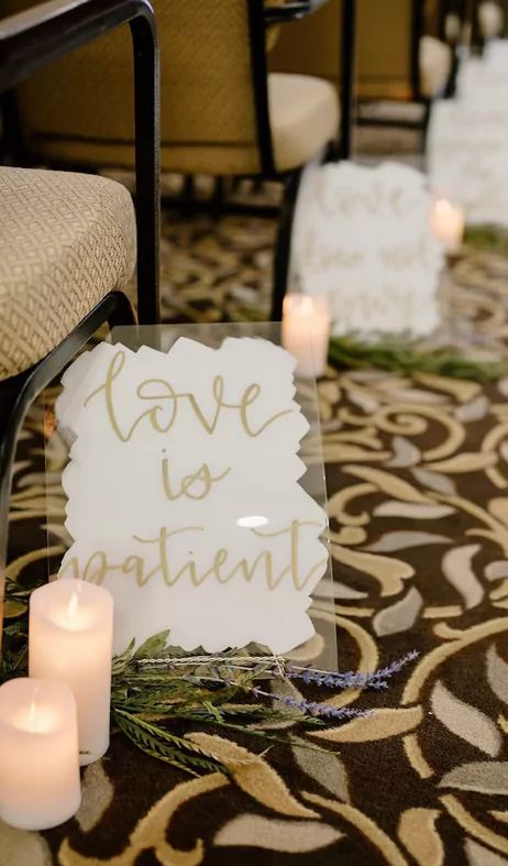 Love is Patient Aisle Signs Look Beautiful for Weddings Aisle Signs Wedding, Love Is Patient Wedding Aisle, Love Is Patient Wedding Signs, Isle Runners, Wedding Aisle Decorations, Wedding Decor Style, Aisle Runner, Love Is Patient, Aisle Decor