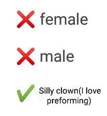 Gender is blended into performance all gender blended on sight Buggy The Clown Aesthetic, Green Clown Aesthetic, Class Clown Aesthetic, Clown Aesthetic Pfp, Clown Profile Picture, Clown Moodboard, Clown Gender, Clown Astethic, Clowncore Pfp