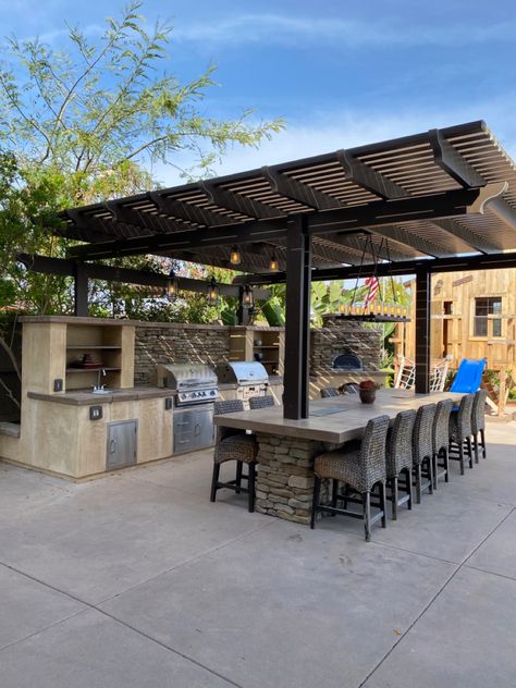 Pizza Area, Outdoor Grill Station, Area Gourmet, Diy Backyard Patio, Grill Station, Outdoor Entertainment, Entertainment Area, Outdoor Entertaining Area, Outdoor Kitchens