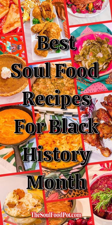 What makes soul food soul food?
Soul is the word used to describe the swag & unique style of African-American cuisine. The flavor. 
What do you eat in Black History Month?
You can enjoy notable recipes like collard greens, cornbread, baked macaroni and cheese, chicken and dressing, sweet potato pie, and banana pudding – just to name a few soul foods menu favorites.
Recipes part of the authentic soul food family. Passed along thru generations & a legacy of African Americans Black folks food! Black Soul Food, Southern Cooking Soul Food, Soul Food Cookbook, Soul Food Menu, Southern Soul Food Recipes, Cooking Soul Food, Recipes Soul Food, Southern Soul Food, Southern Cooking Recipes