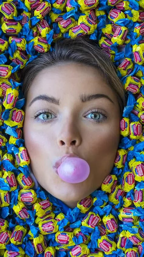 Candy Photoshoot, Mike Williams, Food Photoshoot, Photoshoot Concept, Beauty Shots, Chewing Gum, Creative Portraits, Creative Photos, Birthday Photoshoot