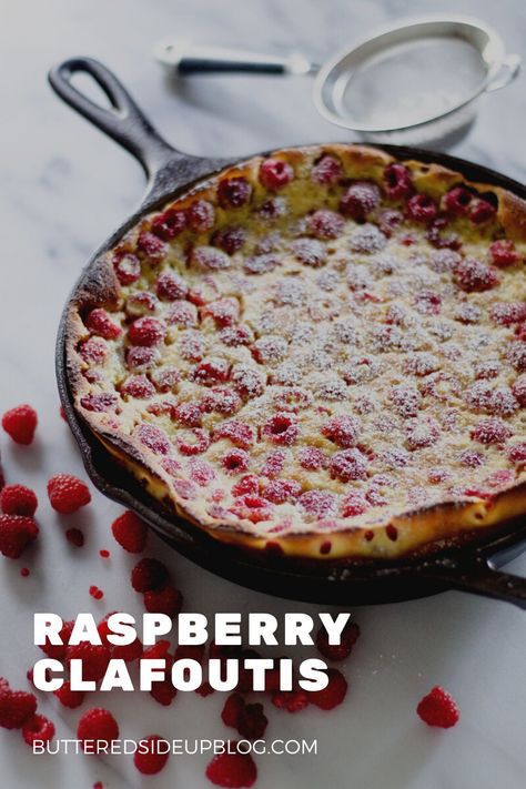 Raspberry Clafoutis Recipe, Clafoutis Recipe, Dessert For Summer, Clafoutis Recipes, Raspberry Desserts, Raspberry Recipes, Berry Fruit, Easy Dessert, French Inspired