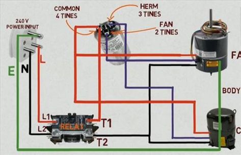 HVAC Start and Run Capacitor Explained and Replacement – HVAC How To Ac Capacitor, Air Conditioner Maintenance, Course Notes, Hvac Tools, Ac Wiring, Basic Electrical Wiring, Hvac Air Conditioning, Air Conditioner Service, Refrigerator Compressor