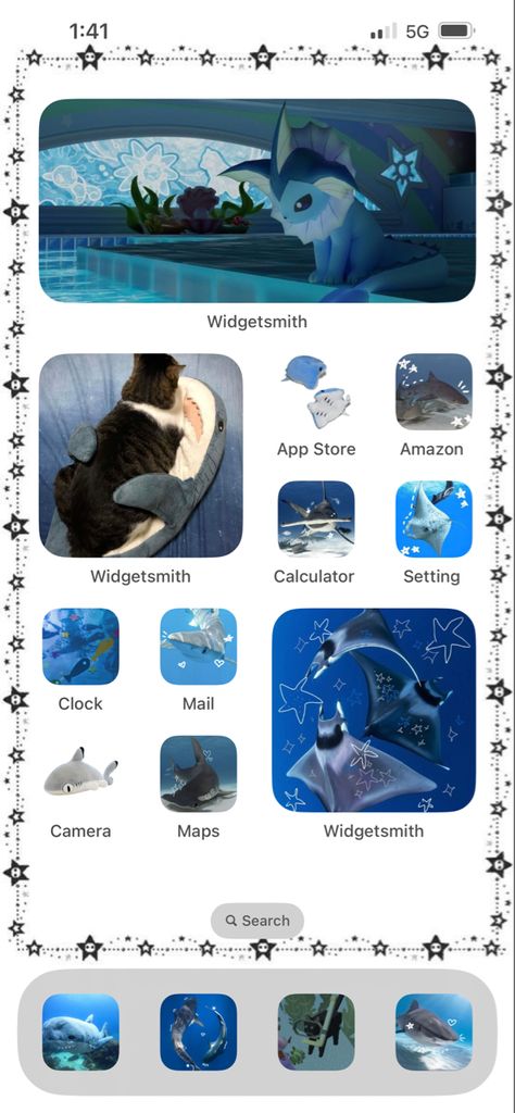 Shark Medium Widget, Mermaid Core Phone Theme, Ocean Themed Icons, Shark Themed Phone Layout, Ocean Ios Theme, Aquarium Phone Theme, Shark Themed Phone, Ocean Phone Layout, Sea Phone Theme